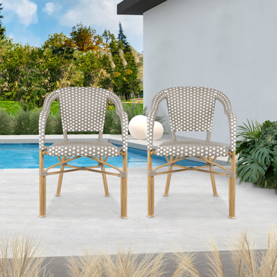 Fallis Outdoor Stacking Dining Armchair