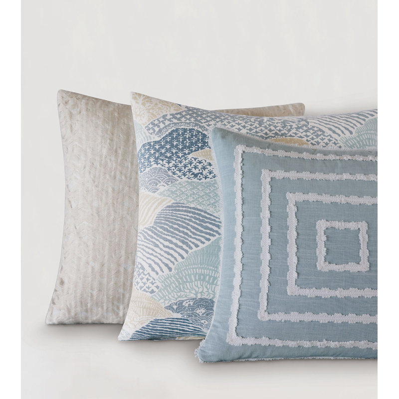 Naomi Square Pillow Cover & Insert, Faux Down, 22"H x 22"W