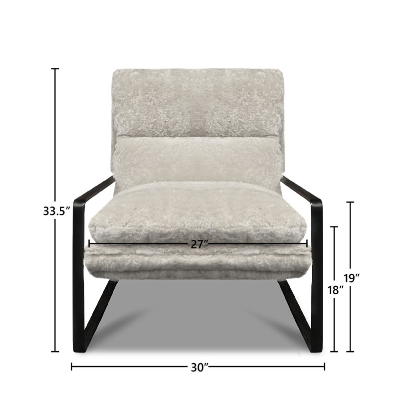 McQueen Armchair, Stainless Steel, Dust Wool
