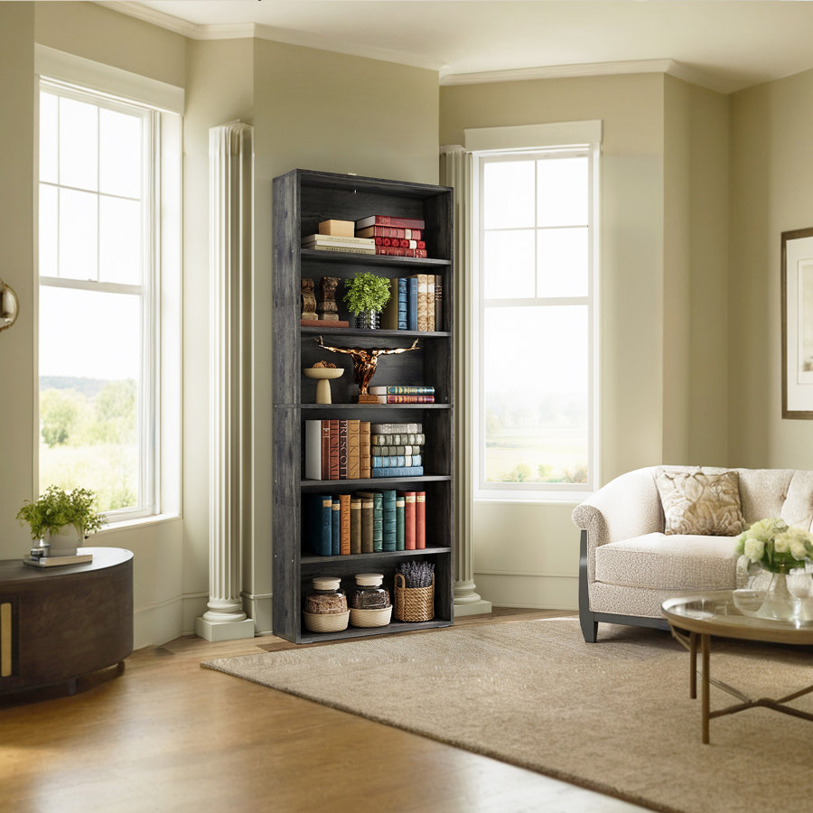 70.8" H x 23.8" W Standard Bookcase 6 Tiers Tall with Storage for Living Room, Home Office