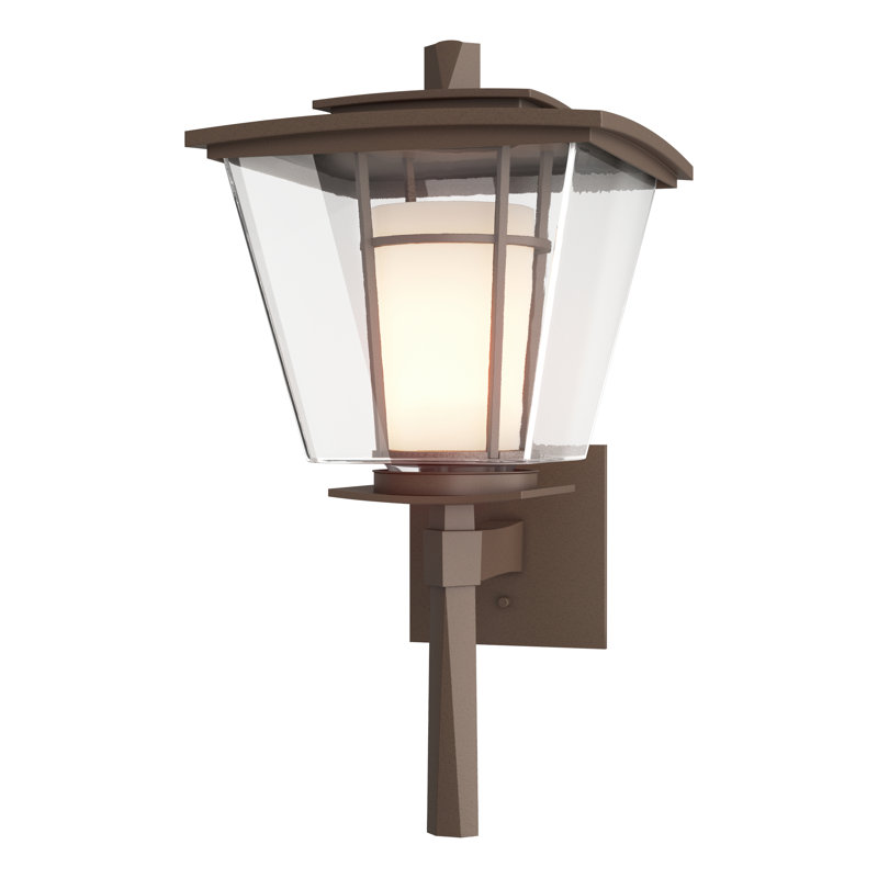 Lanterne murale d'extérieur 1 lumière Beacon Hall, Bronze côtier, H 23,4 po x l 12,1 po x P 12,6 po