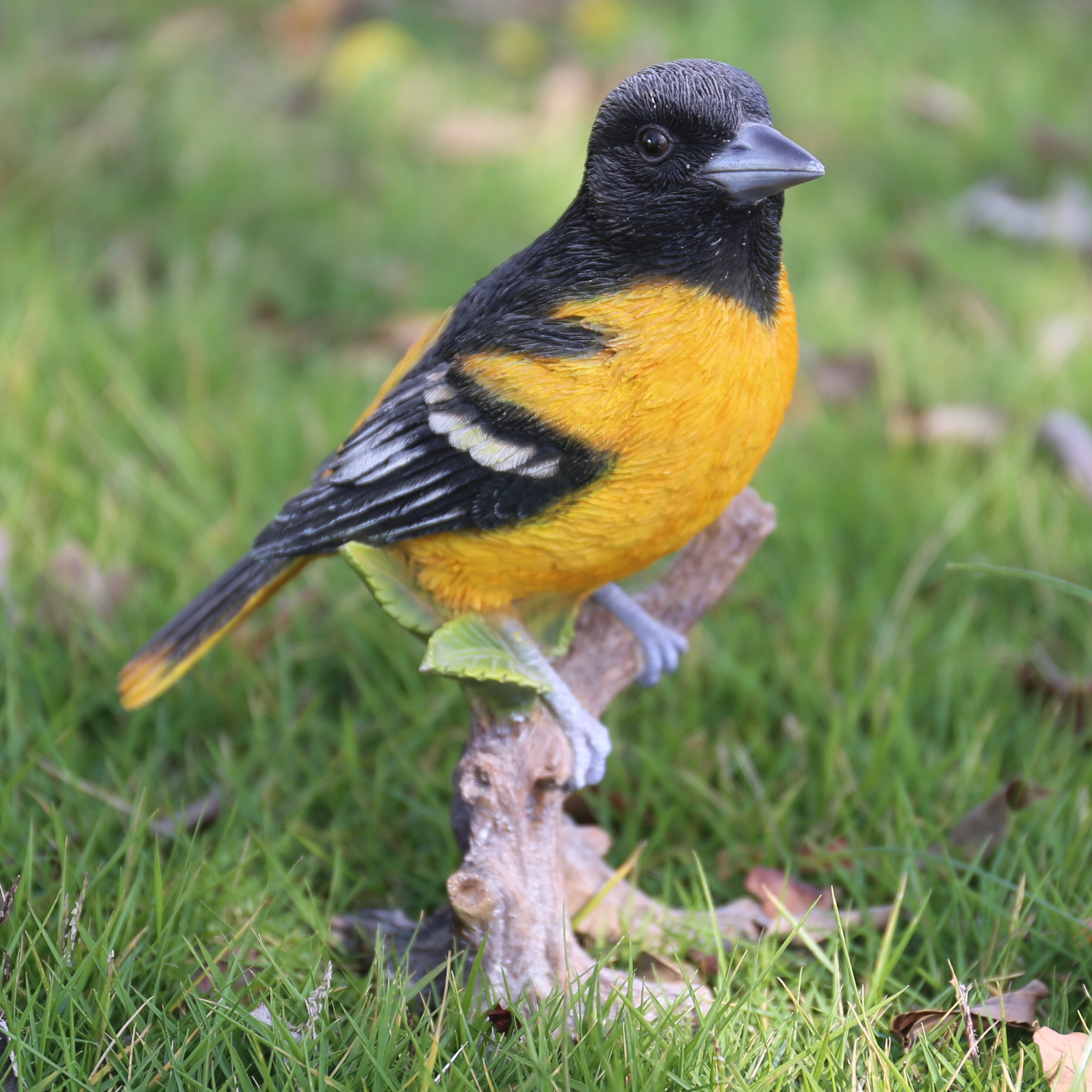 Handcrafted Posable Ceramic Baltimore Oriole Figurine - Baltimore Oriole