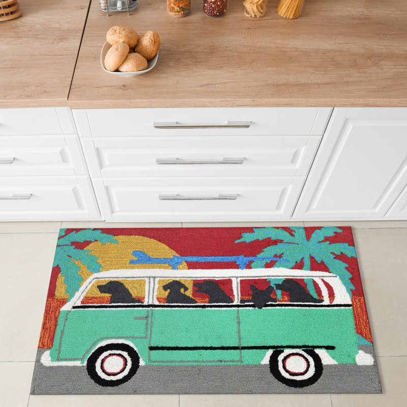 Thomasina No Pattern And Not Solid Color Polyester Kitchen Mat, 30" W x 48" L