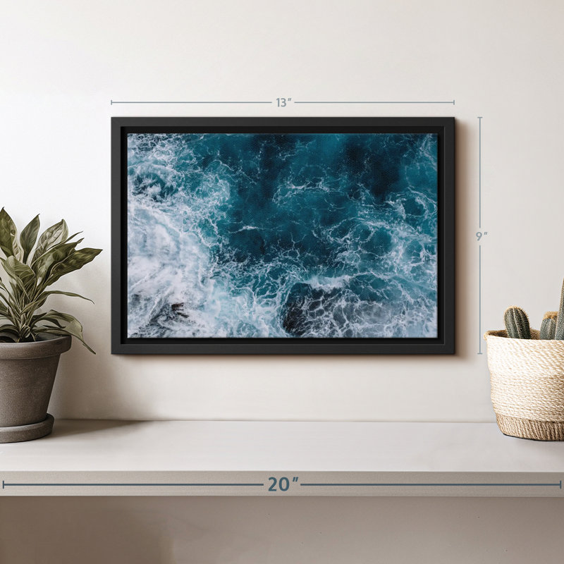 Plage «Blue Ocean Waves Wall Art», H 9 po x l 13 po