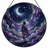 Starry Sky Stained Glass Window Panel，7.8H-331958084
