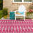 Magenta Traliccio Indoor/Outdoor Trellis Rug-1192144712