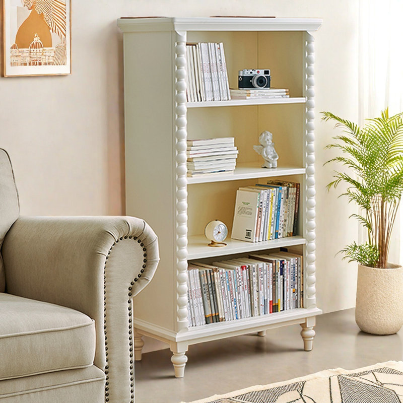 Bibliothèques rétro en bois massif noyer, (3 tablettes) H 41,7 po x l 41,7 po x P 15,7 po