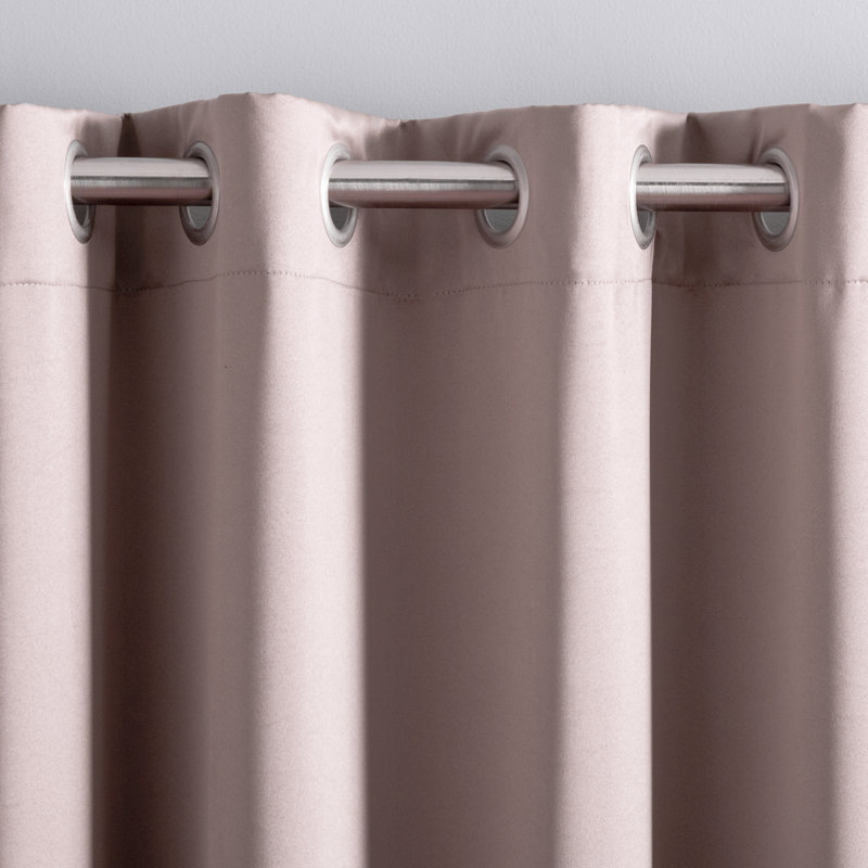 Polyester Room Darkening Noise Reducing Sliding Panel, Blush