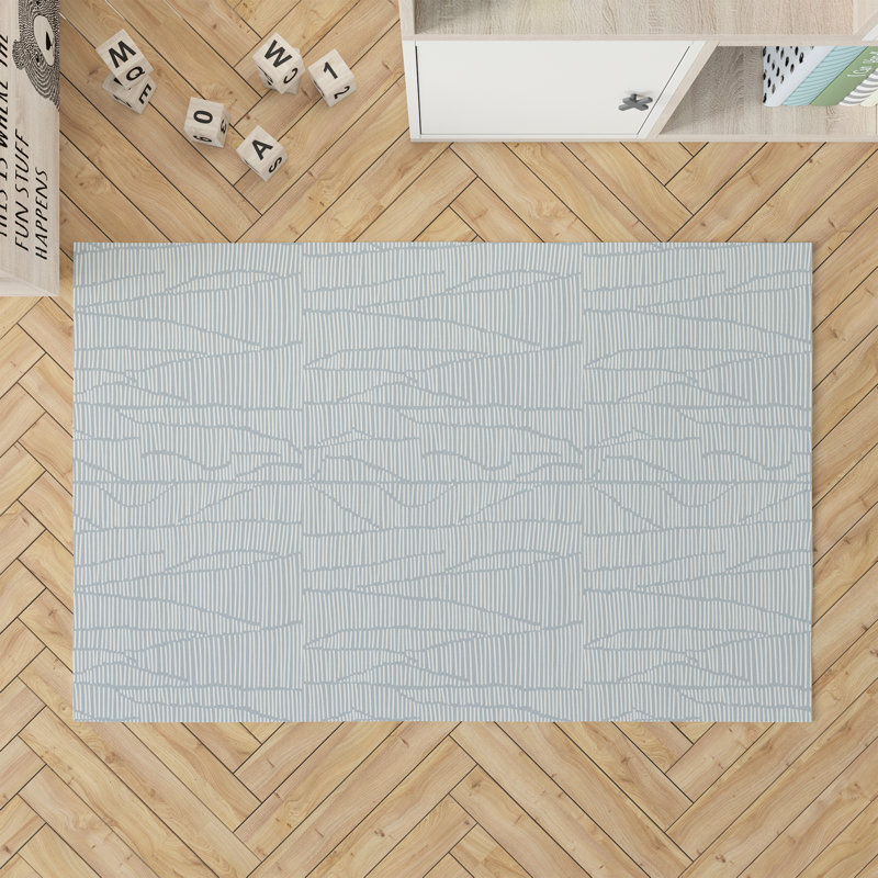 Grer Kids Play Mat, Slate Blue/Blue, Rectangle 36" x 60"
