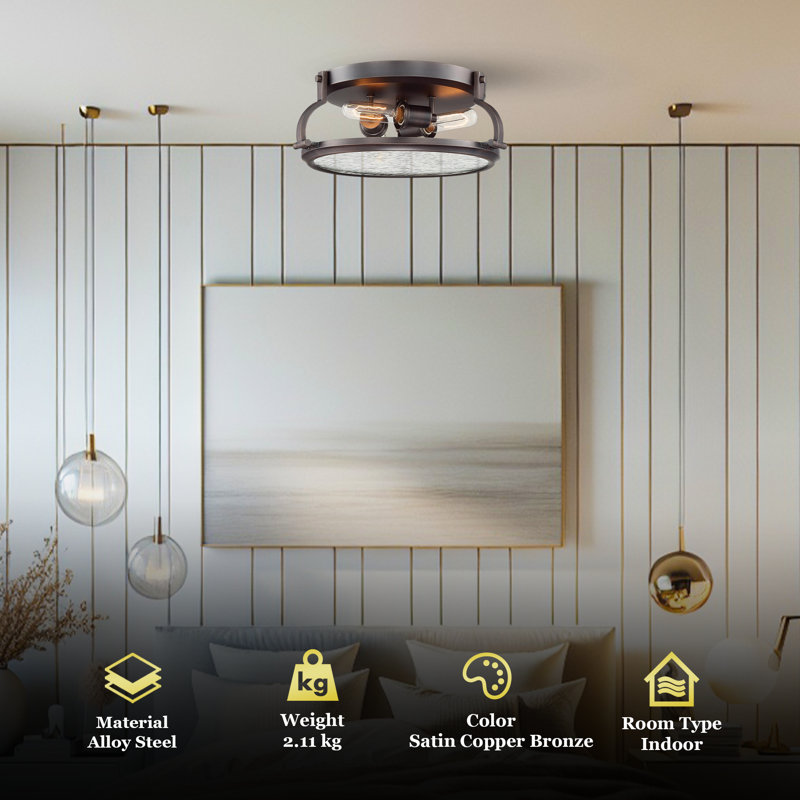 Harley Glass Flush Mount
