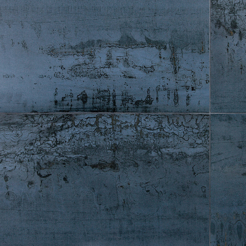Carrelage mural et de sol en porcelaine aspect métal Alloy 12 po x 24 po (15,49 pi²/boîte), Bleu