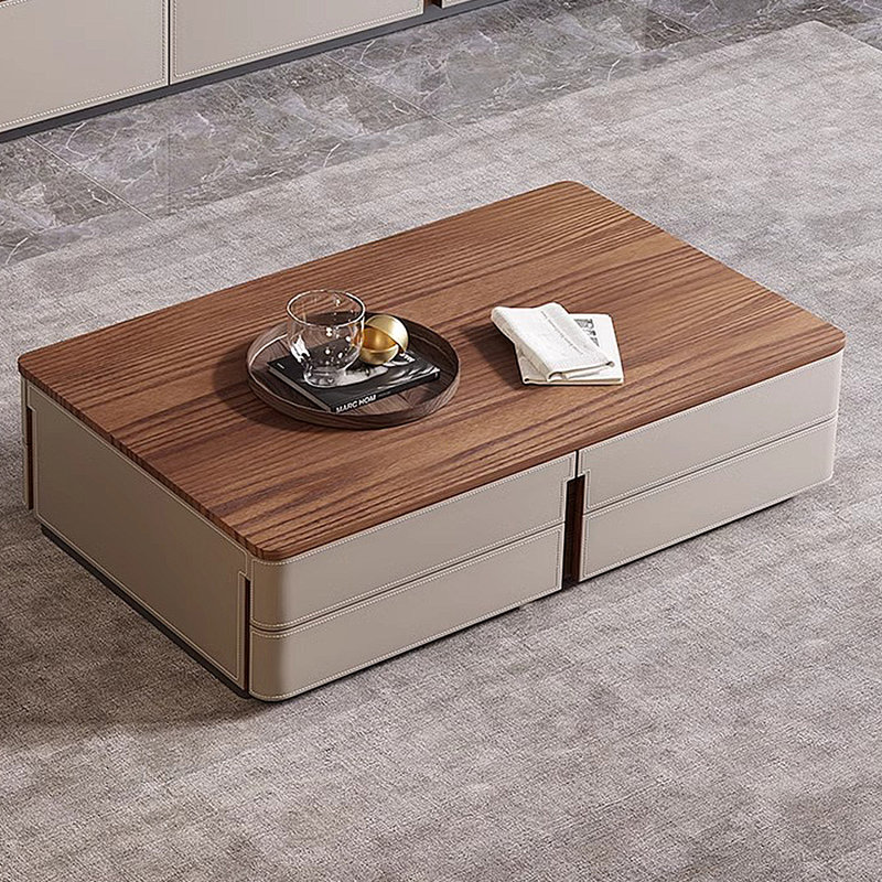 Modern simple light luxury coffee table, 15.75" H x 55.12" L x 27.56" W