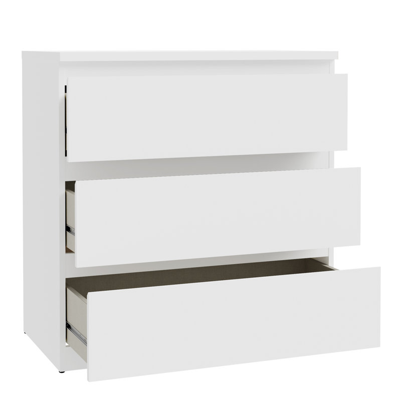 77.2cm W 3 - Drawer Chest of Drawers, White