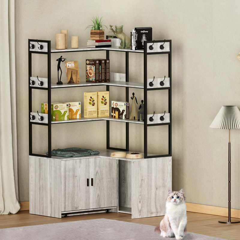 Dila Litter Box Enclosure, Light Gray