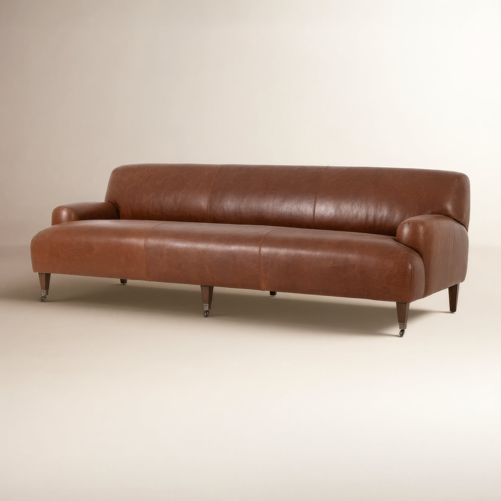 Kent Sofa, Dulane Mahogany Top Grain Leather
