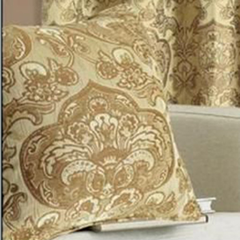 Pilarcitos Floral Square Euro Cushion Cover, 45 x 45cm, Gold