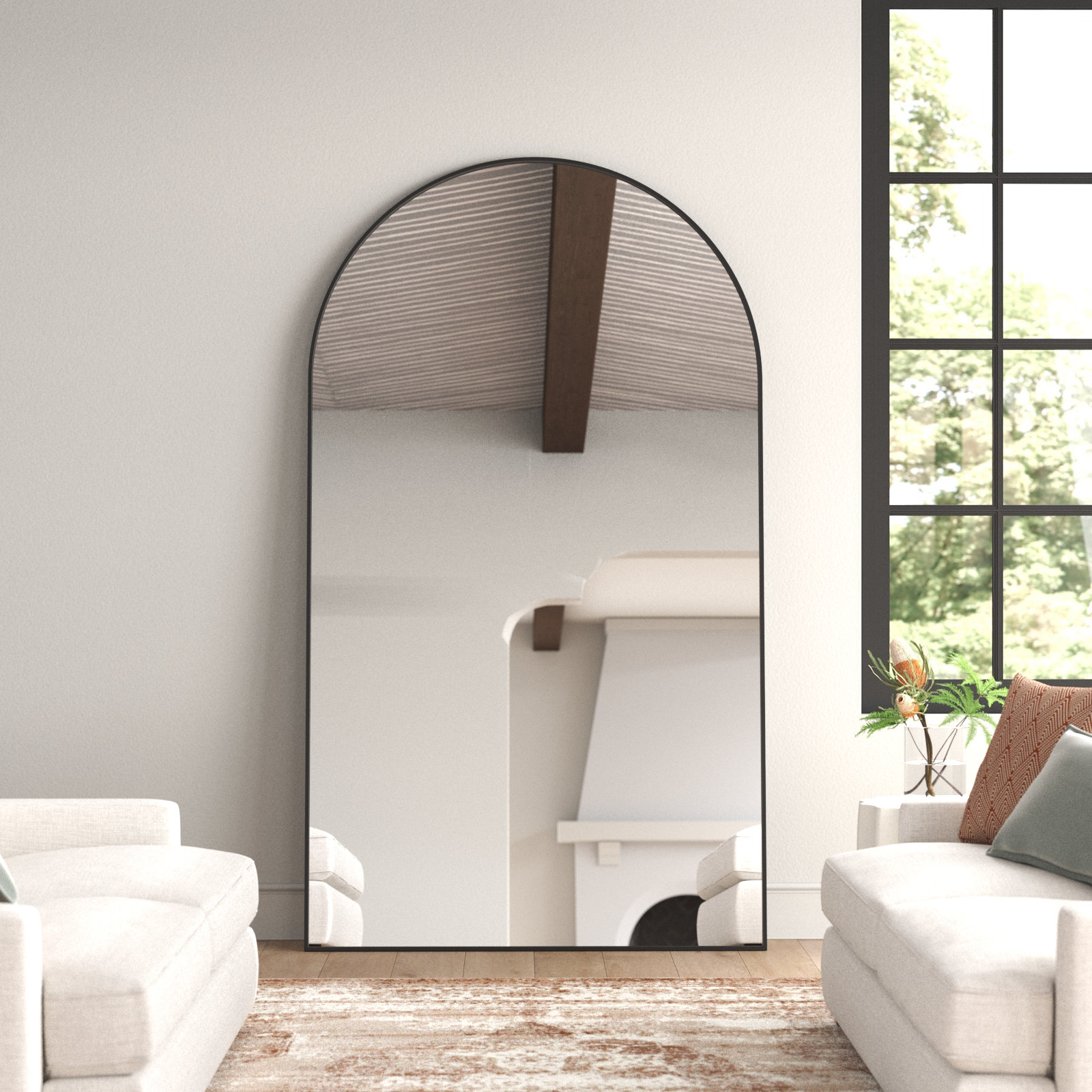 Kira Full-Length Mirror, Black, 83" x 48"