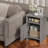 Solid and Manufactured Wood Nightstand with Storage Cabinets-2030290467