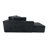Full Compressed Corduroy Upholstered Sectional With Moveable Ottoman - No Assembly Needed-1162193196