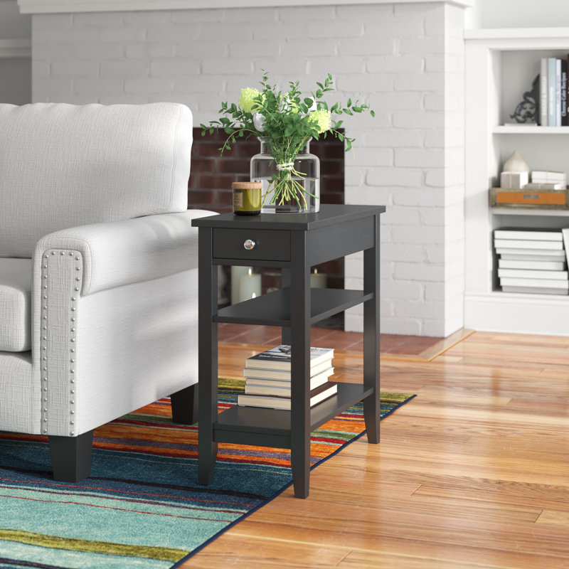 Ensemble de tables de bout avec rangement Holtman, Noir