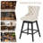 Velvet Upholstered 360° Swivel Counter Height Bar Stool with Back, Nailhead Trim and Sturdy Solid Wood Legs, Comfortable Chair for Kitchen, Dining, Restaurant-836843080