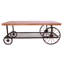 Table basse Vintage L'appel - Métal et chêne dans un style gris rustique en bois