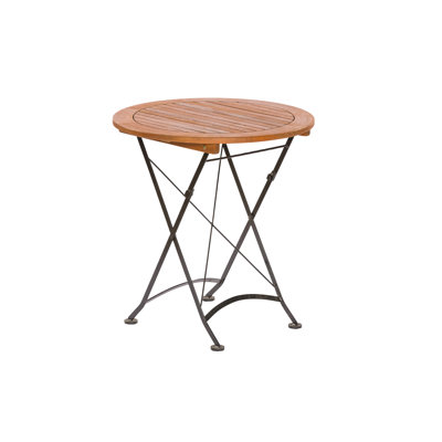 Timothee Round Metal Folding Outdoor Bistro Table , 70cm cm W 70cm cm D
