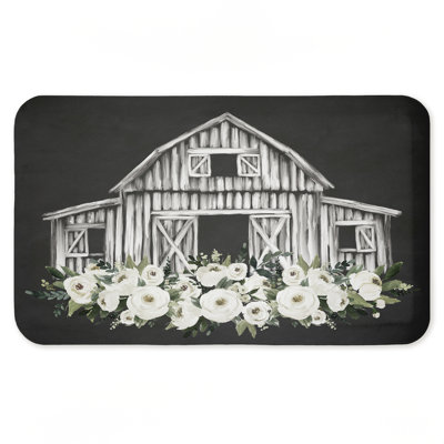 Tapis antidérapant Rustic Barn avec White Roses