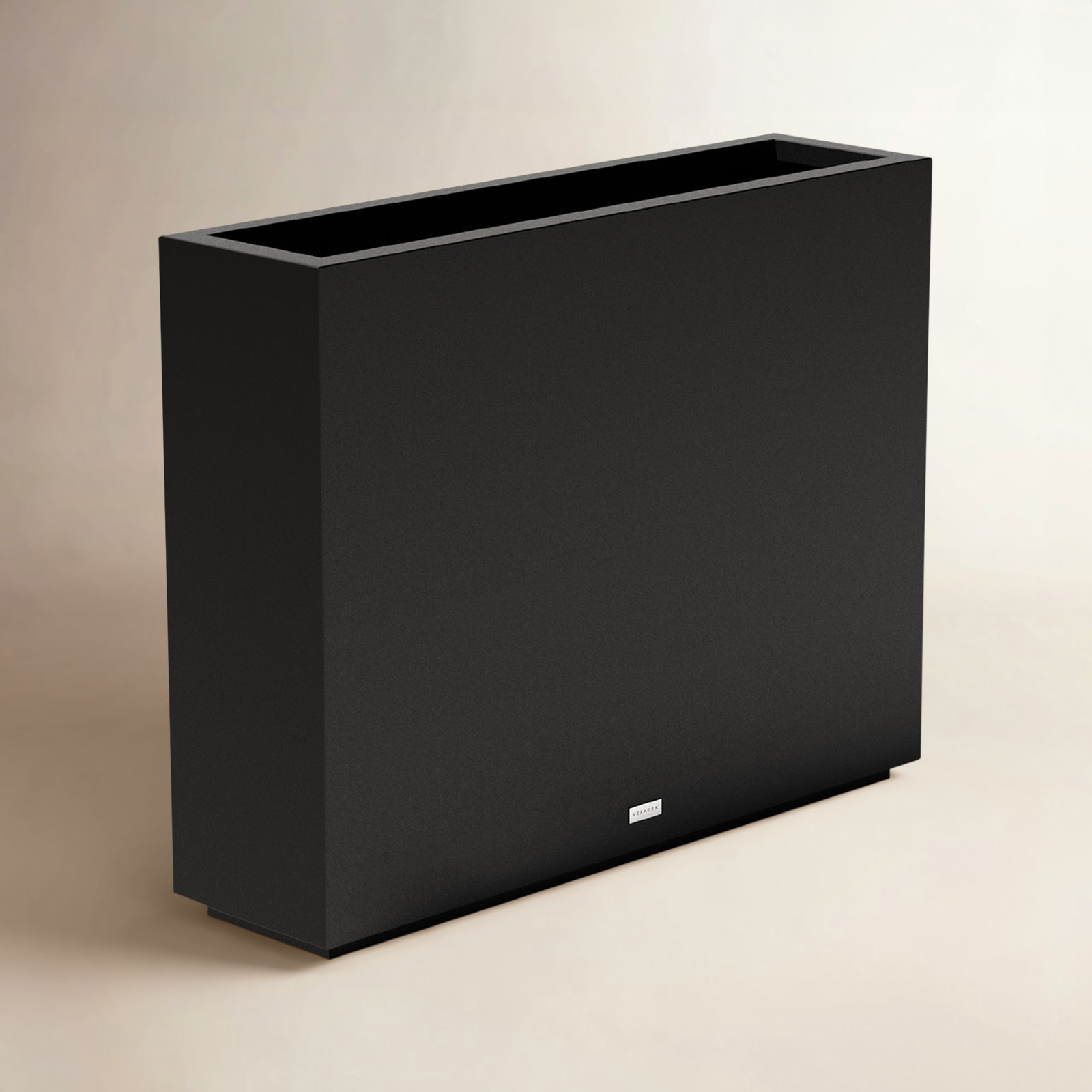 Block Series Planter Box, Black, 30” H x 38” W x 10” D