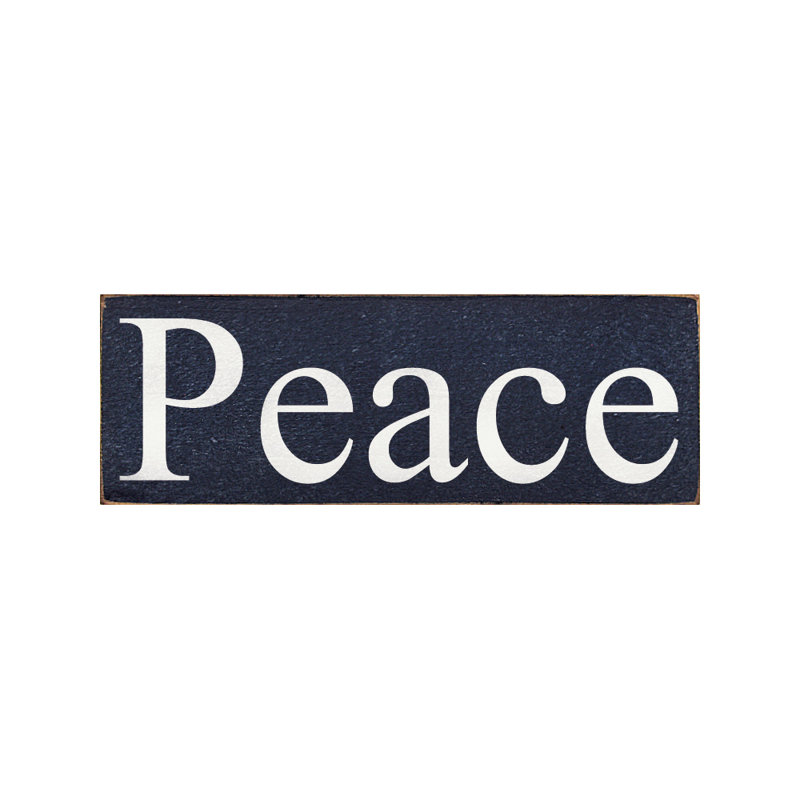 " 'Peace' Textual Art Plaque "