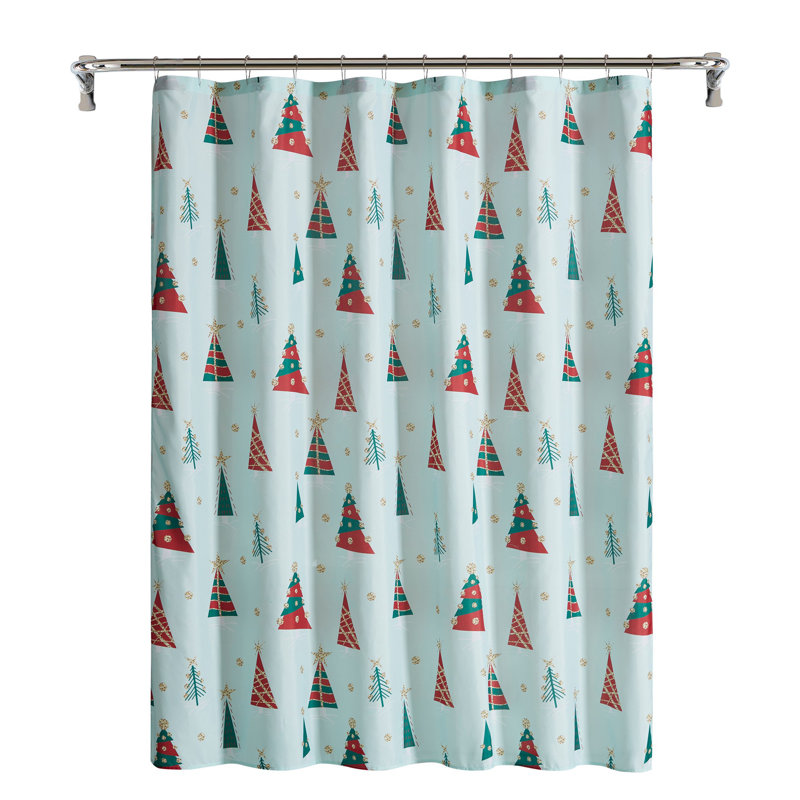 Rideau de douche en microfibre Holiday Holiday Aisle® Home, 72 po x 72 po