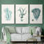 Ensemble de 3 pièces encadrées sur toile Antique Coastal Coral X-97760425-97760431