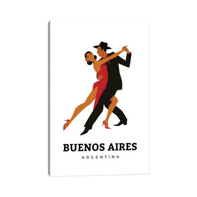 Art déco, tango, danses de buisson de buisson, argentine, par Design Harvest - impression sur toile tendue