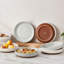 6-Piece White Sesame Glaze Ceramic Pasta Bowl Set, Ombre Gradient & Curved Architectural Rim, Modern Tableware-120343104