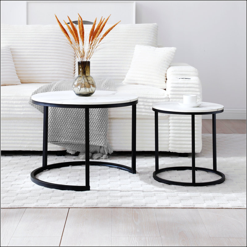 Ensemble de 2 tables basses, Noir