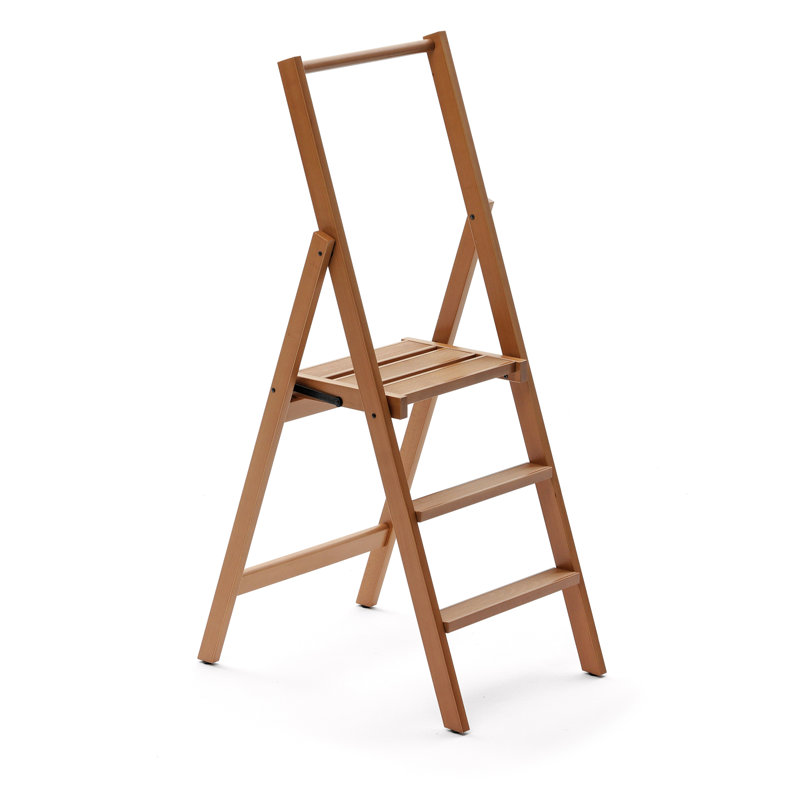 Bella 3 - Step Wood Folding Small Step Ladder