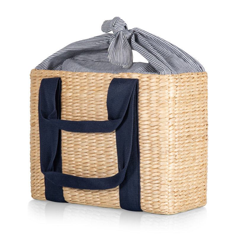 Sac fourre-tout à panier pique-nique parisien, Grey/Black