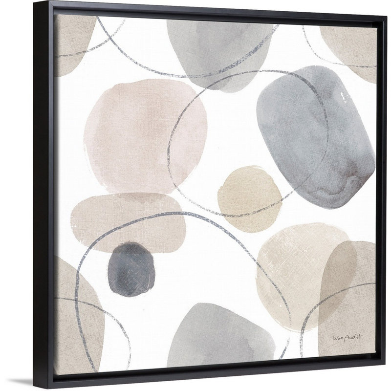 «Think Neutral 14» par Lisa Audit - reproduction d'art, Toile avec cadre noir, H 38 po x l 38 po x P 1,75 po