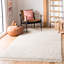 Tapis beige à poil long en laine Wyly-1603202696