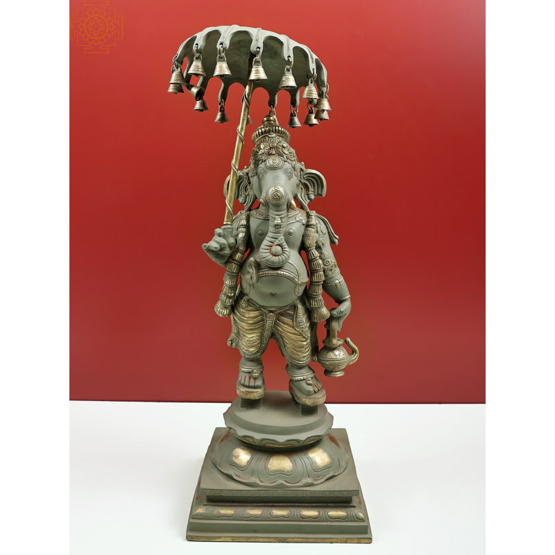 Parasol 25 "Ganesha avec Kamandal Home Decor, Or