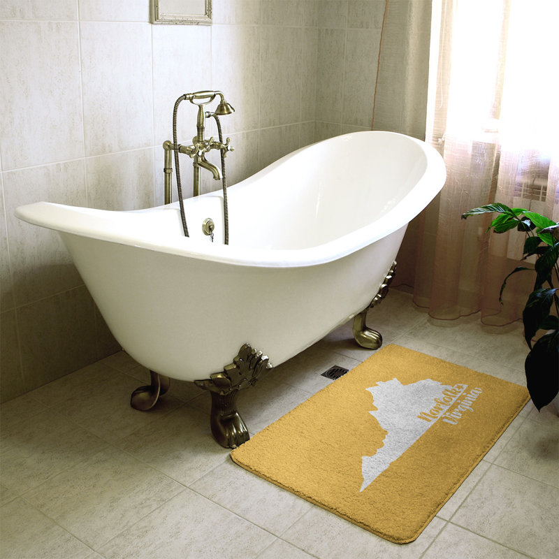 Tapis de bain antidérapant Colors, L 17 po x L 21 po, Jaune, Norfolk, Virginie