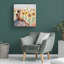 Art mural sur toile tendue - «Myflores» par Julie Atkinson, décoration murale pour le salon, la chambre à coucher ou le bureau - 14 x 14