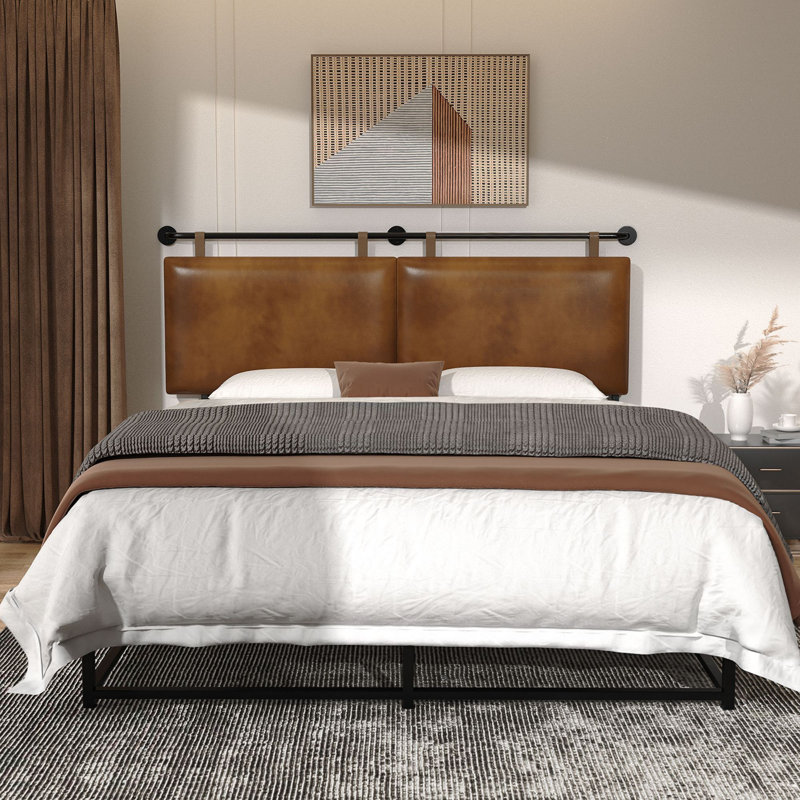 Nomeda Upholstered Headboard, Queen, Black