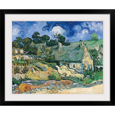 «Chaumières à Cordeville, 1890. Musée d'Orsay, Paris, France par Vincent Van Gogh - reproduction d'art