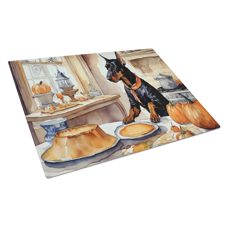 Planche à découper en verre Doberman Pinscher