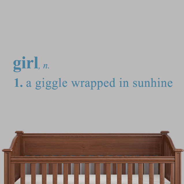 Text & Numbers Non-Wall Damaging Wall Decal, Teal
