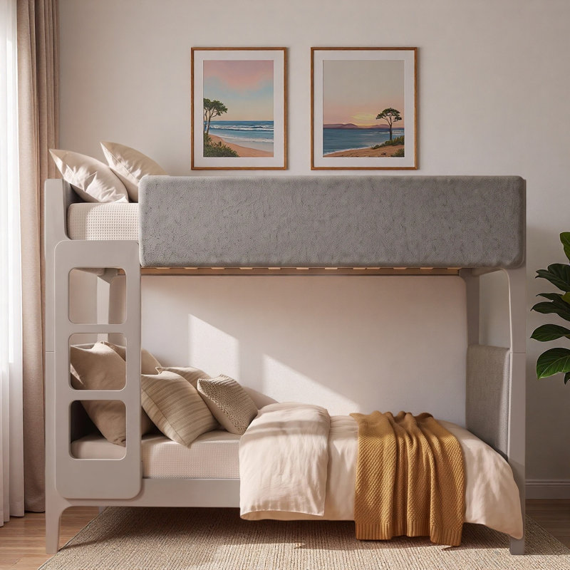 Twin Over Twin Bunk Bed, Gris