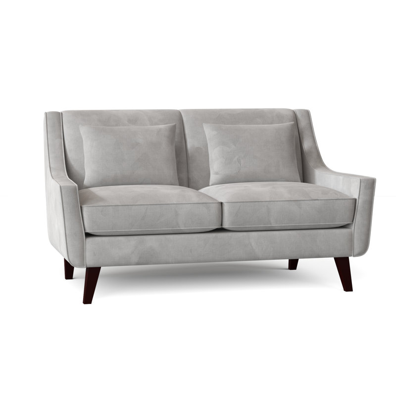 Gros Upholstered 61'' Loveseat, Heavenly Oyster Chenille