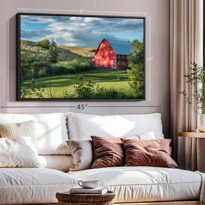 " Red Barn In The Countryside Of The Palouse Canvas Print "