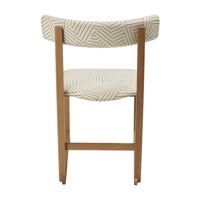 Mokki Dining Chair, Black/White Geometric
